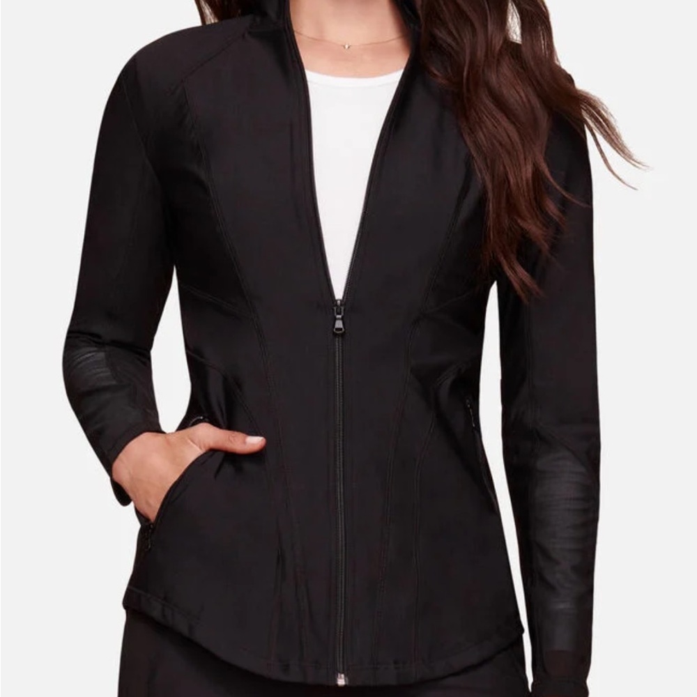 Cherokee Form mesh jacket zip up zipper front black size 2XL